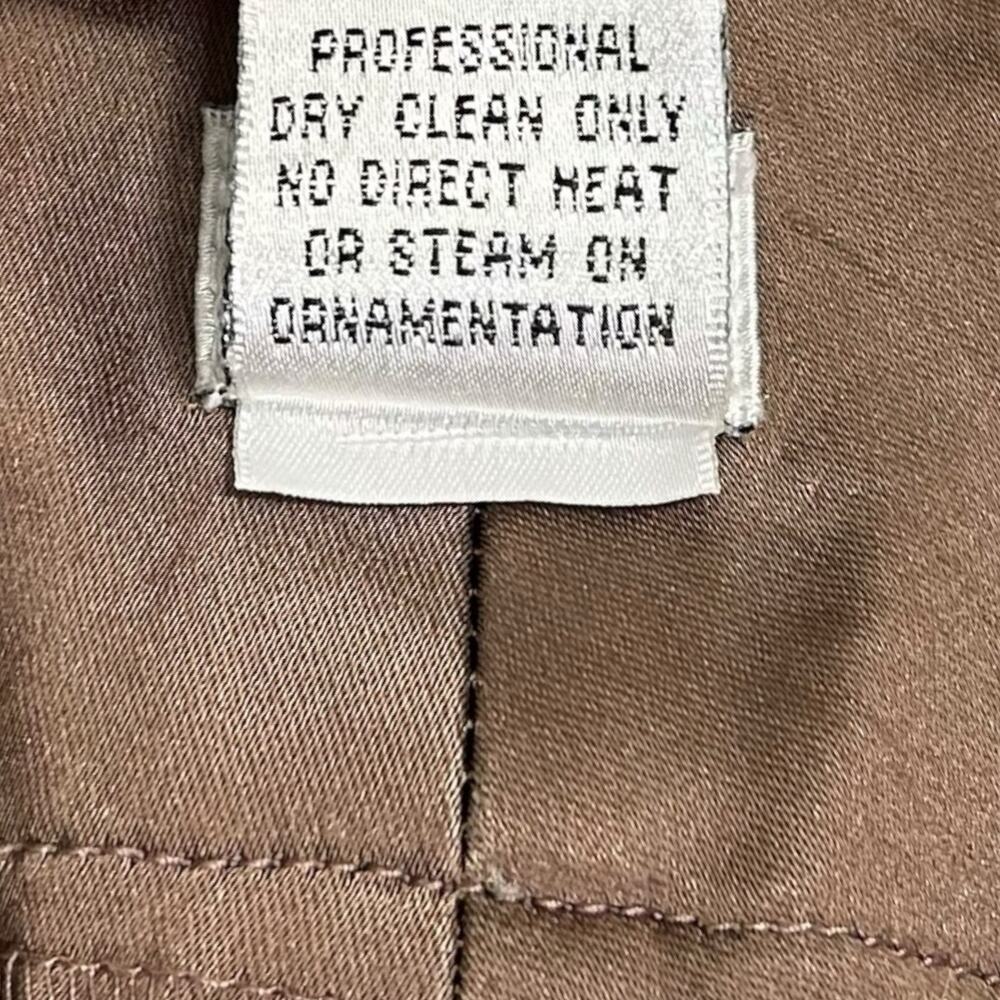 Vintage Cache Womens 6 Y2K Bronze Metallic Satin Brown Bootcut Pants Low Rise - Picture 10 of 14